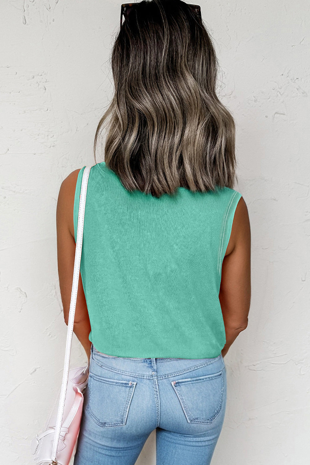 Mineral Wash Patched Chest Pocket Casual Tank Top
