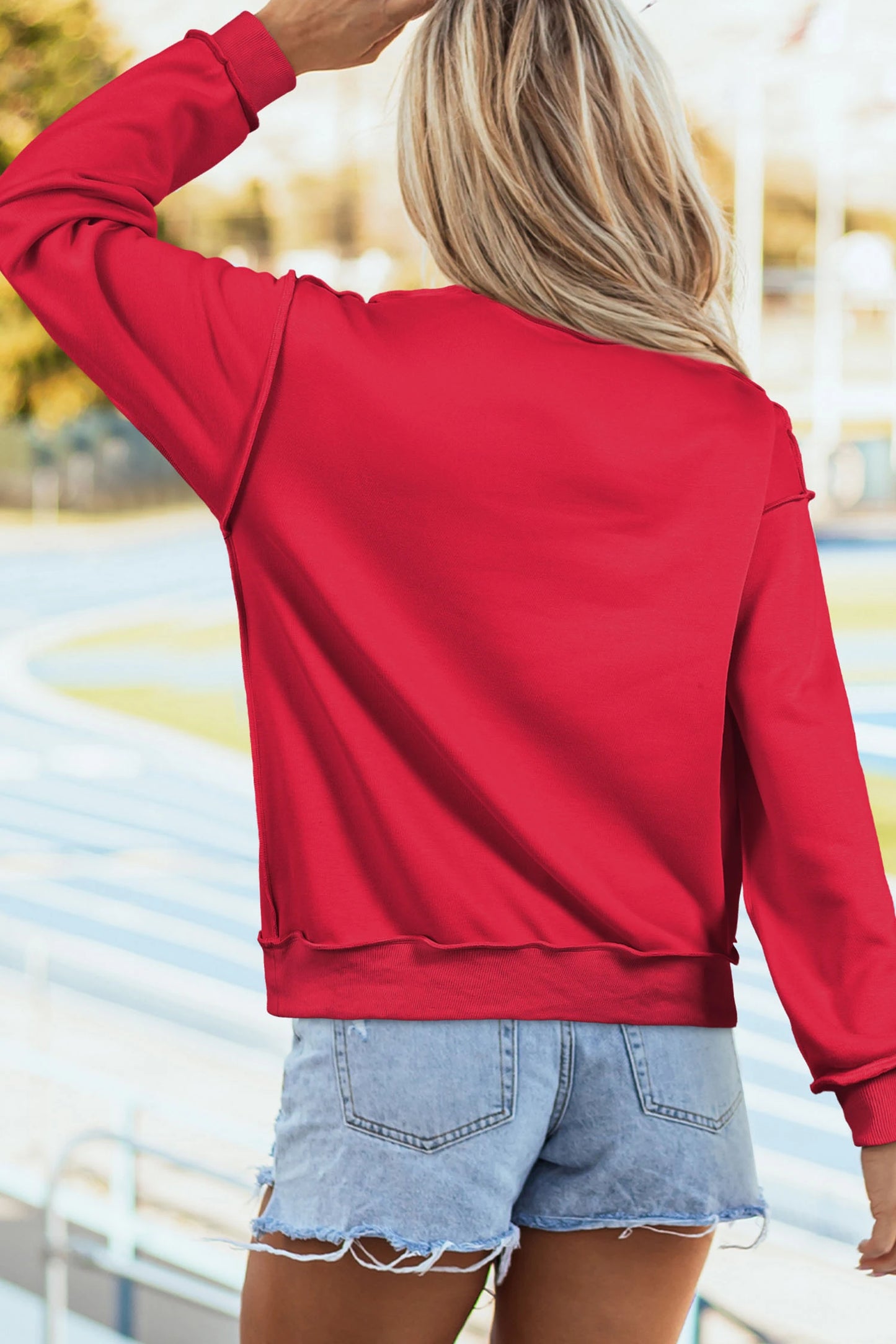 Printed Double Wear Mock Neck Sweatshirt