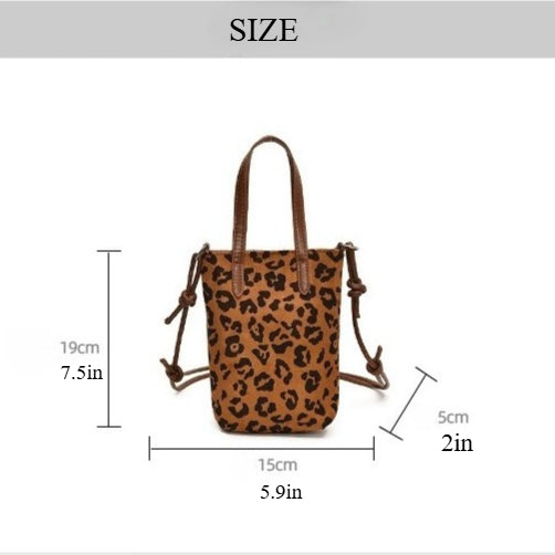 Leopard Print Small Square Bag