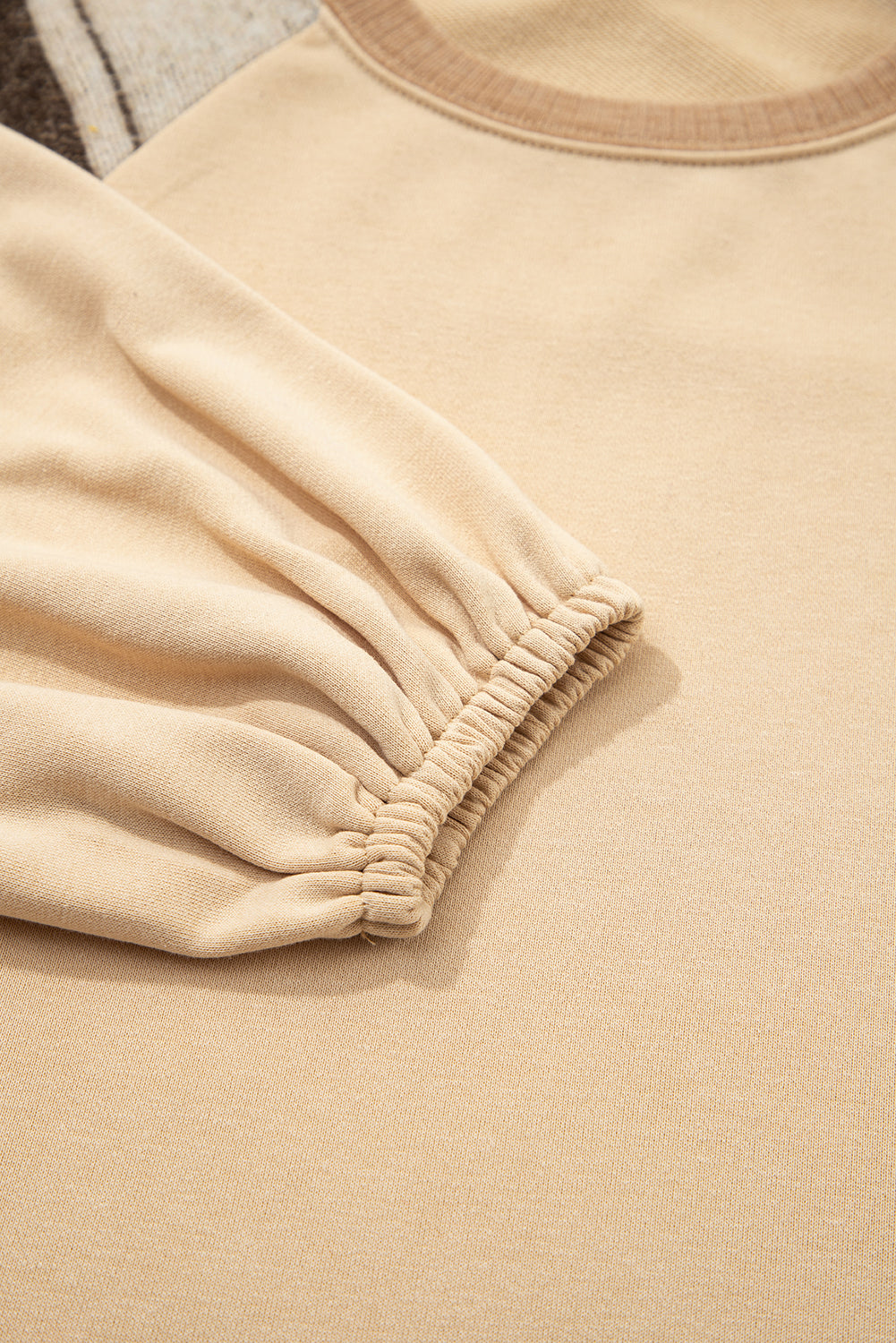 Aztec Patchwork Raglan Pullover Sweatshirt