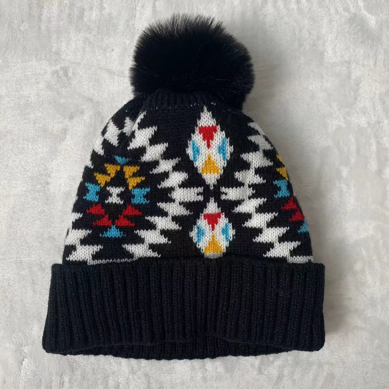 Ladies Print Thermal Knit Hat