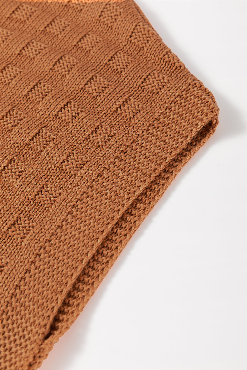 Round Neck Textured Knit Sweater Vest
