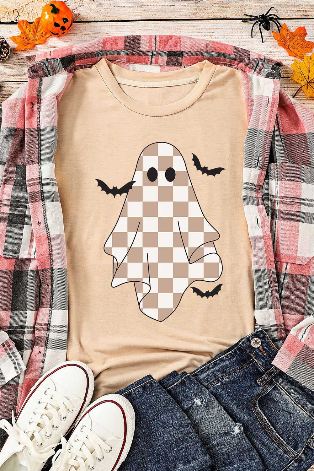Ghost Bat Halloween Holiday Graphic Tee
