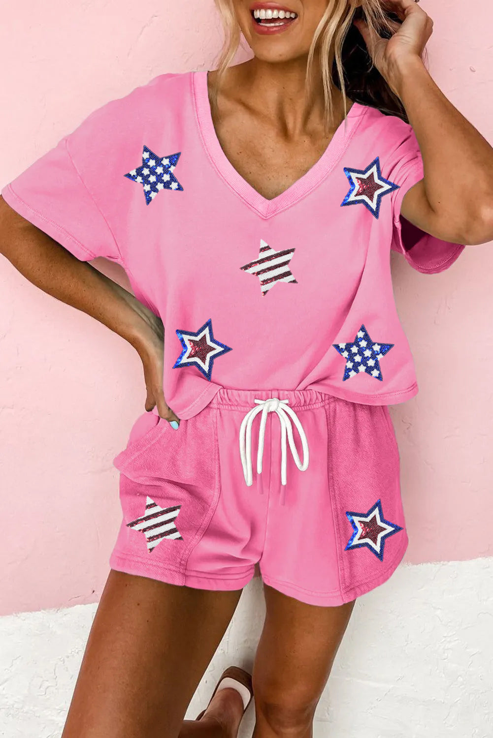 Tee and Drawstring Shorts 2piece Set