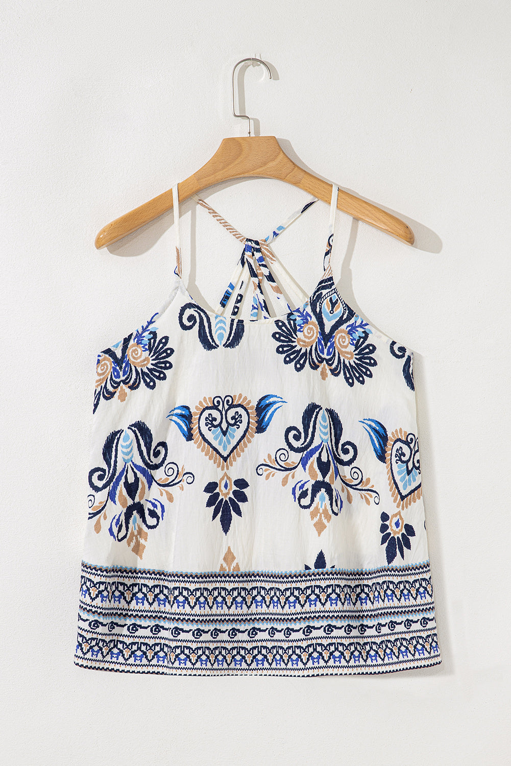 Bohemian Fashion Print Spaghetti Straps Loose Tank