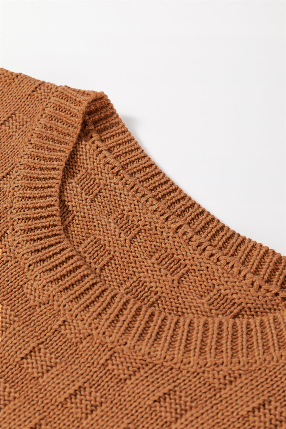 Round Neck Textured Knit Sweater Vest
