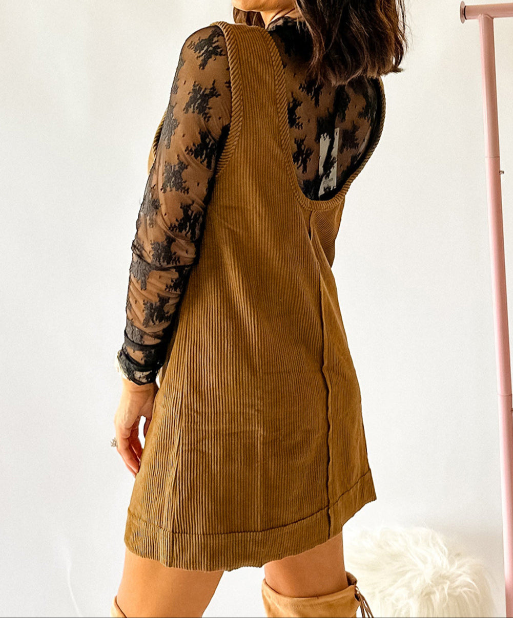 Mini Dress With Patched Pockets