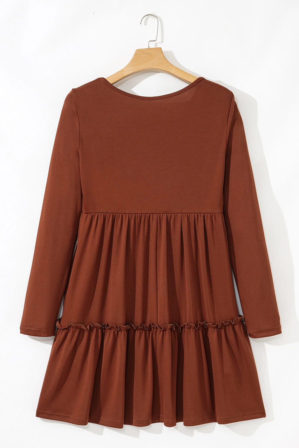 High Waist Long Sleeve Mini Dress