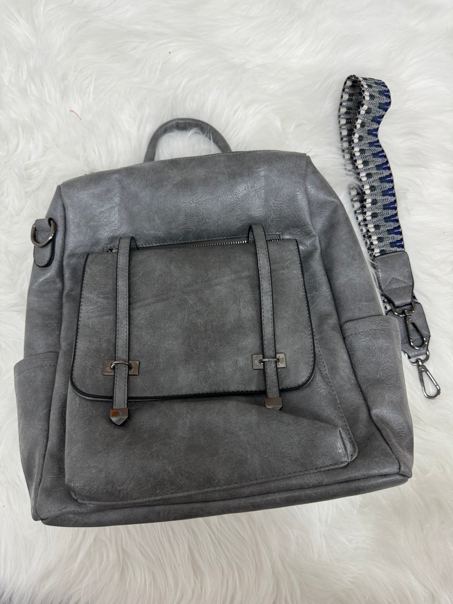 Embroidered Strap Attached Backpack