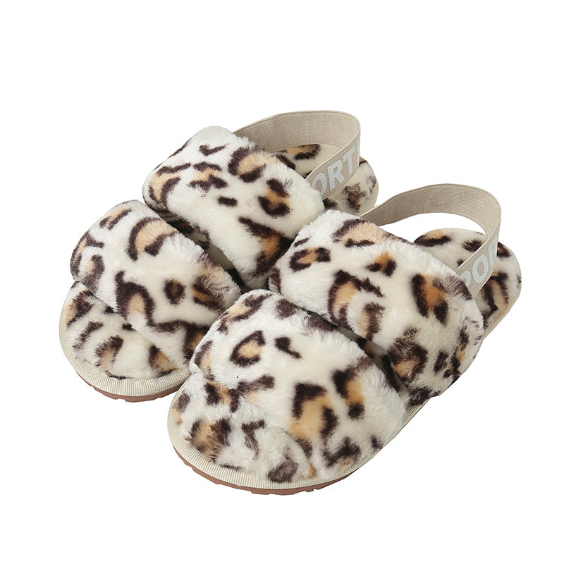 Open Toe Slippers with Elastic Strap