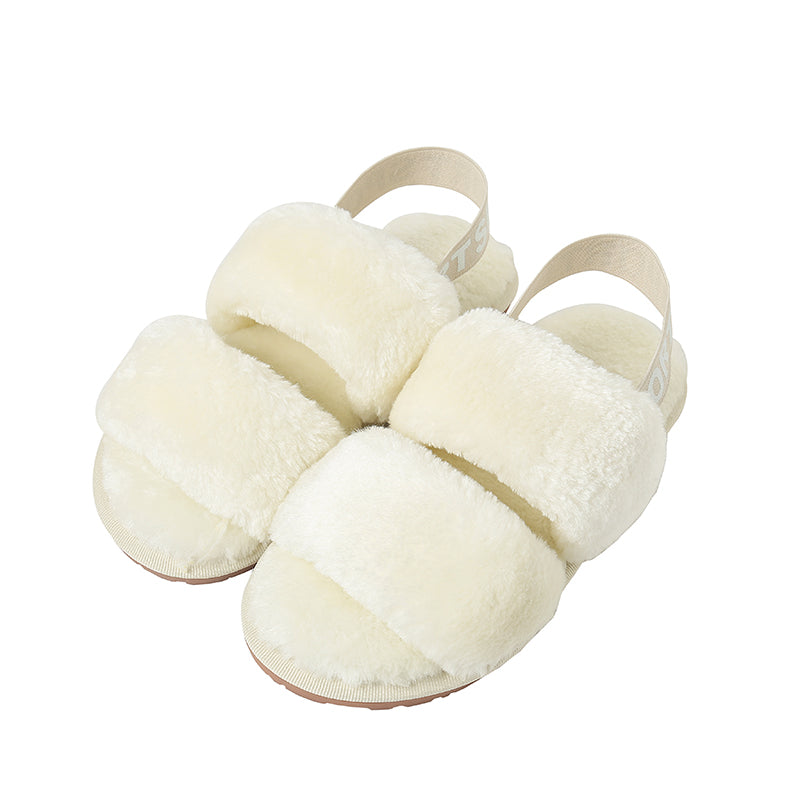 Open Toe Slippers with Elastic Strap