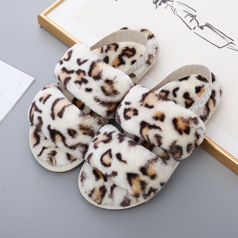 Open Toe Slippers with Elastic Strap