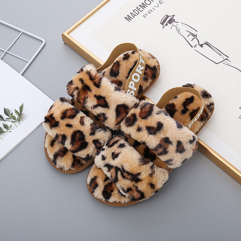 Open Toe Slippers with Elastic Strap