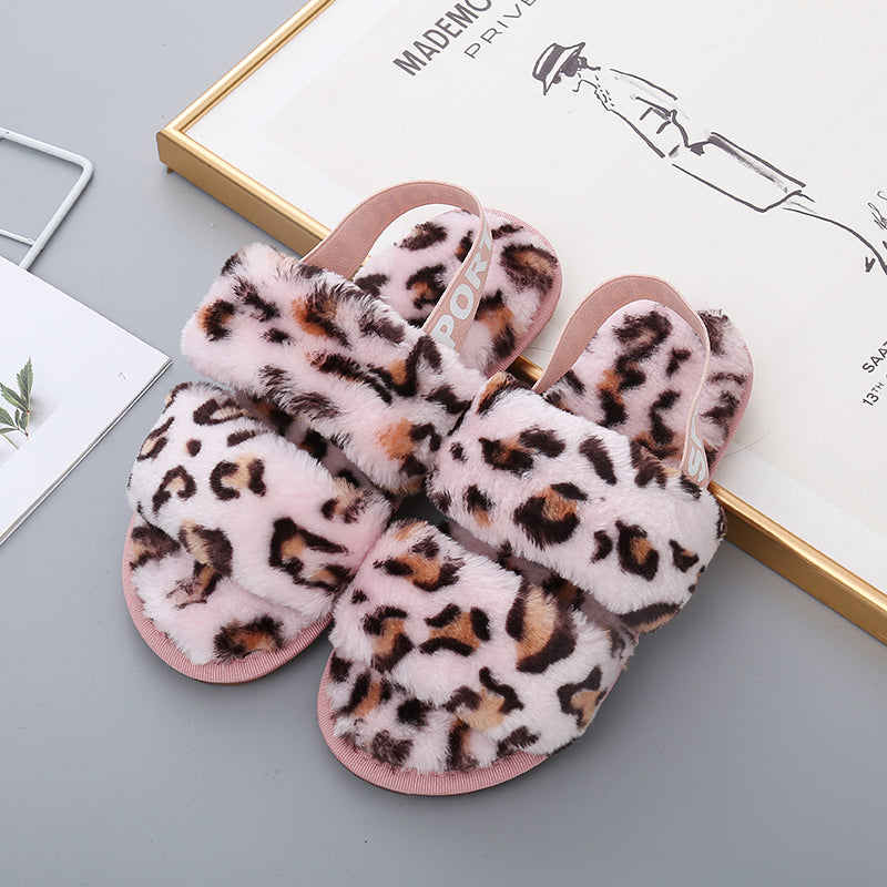 Open Toe Slippers with Elastic Strap