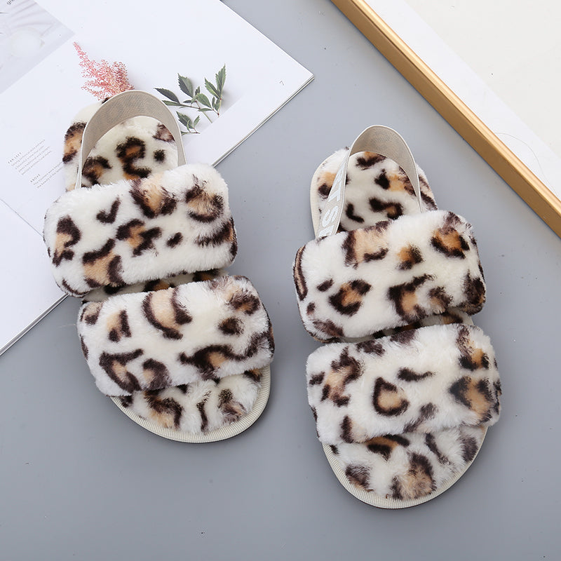 Open Toe Slippers with Elastic Strap