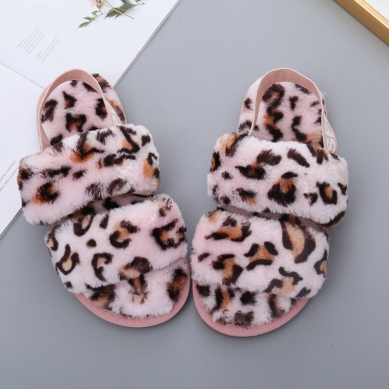 Open Toe Slippers with Elastic Strap