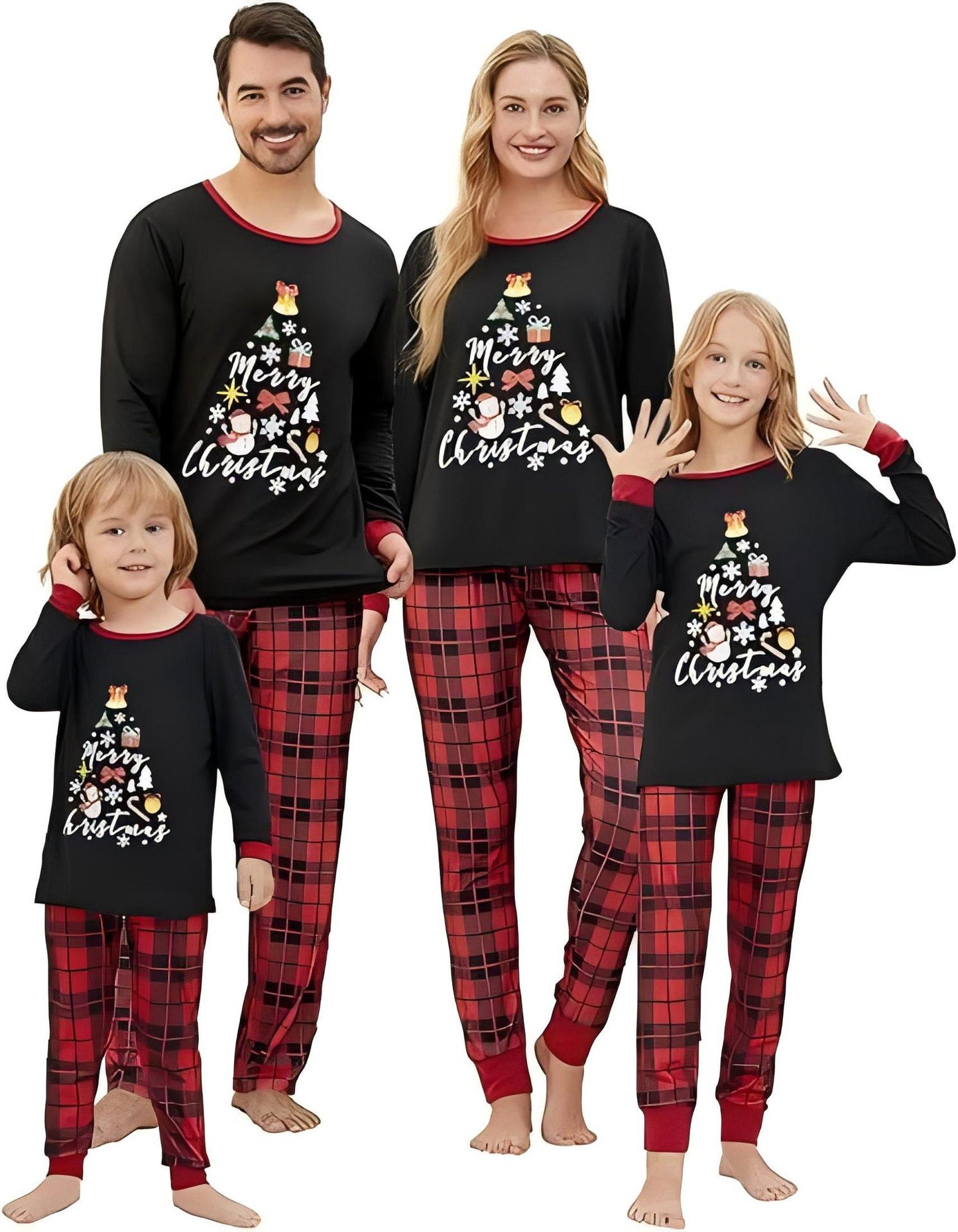 Christmas parent-child home wear autumn and winter pajamas