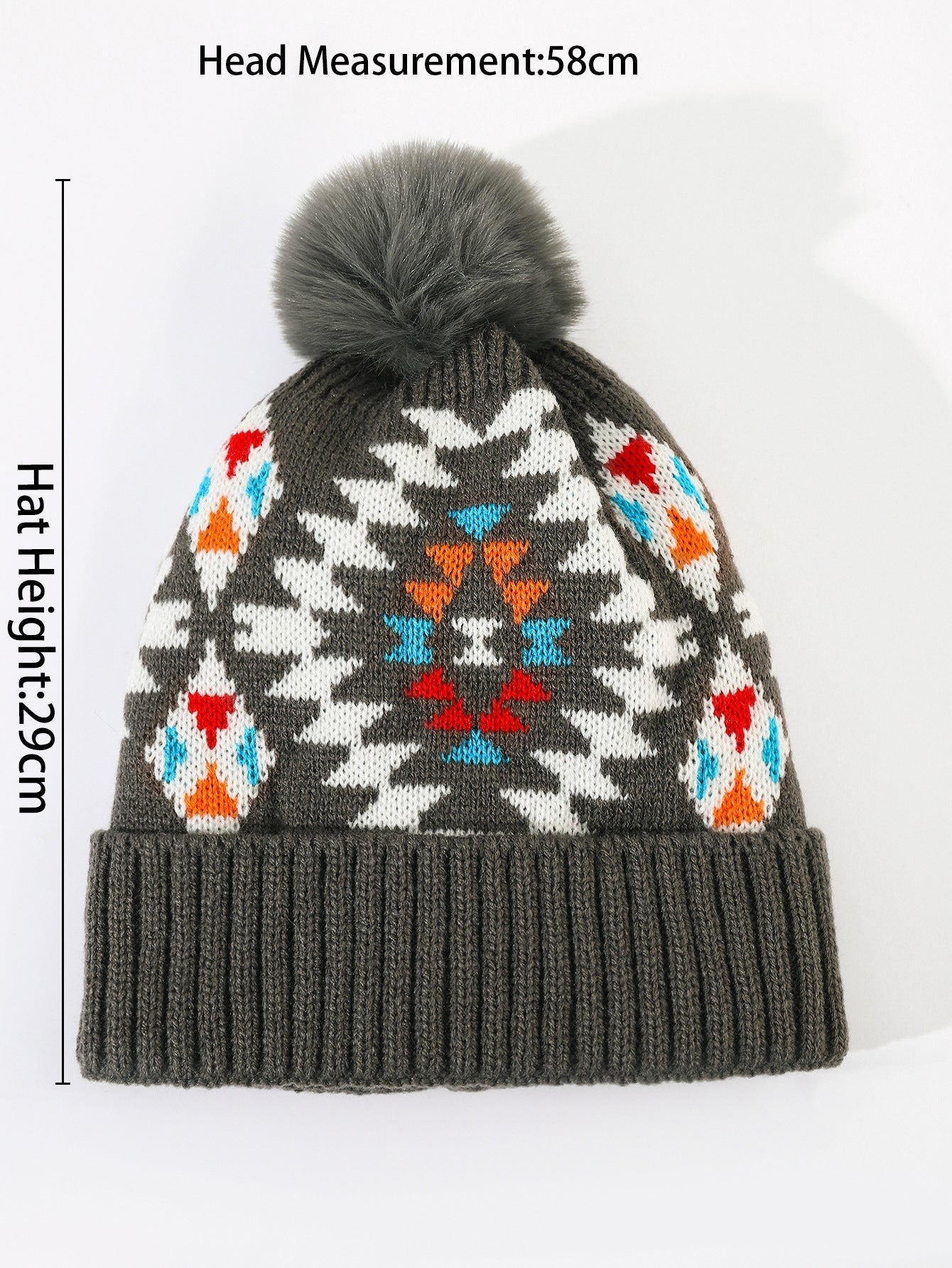 Ladies Print Thermal Knit Hat