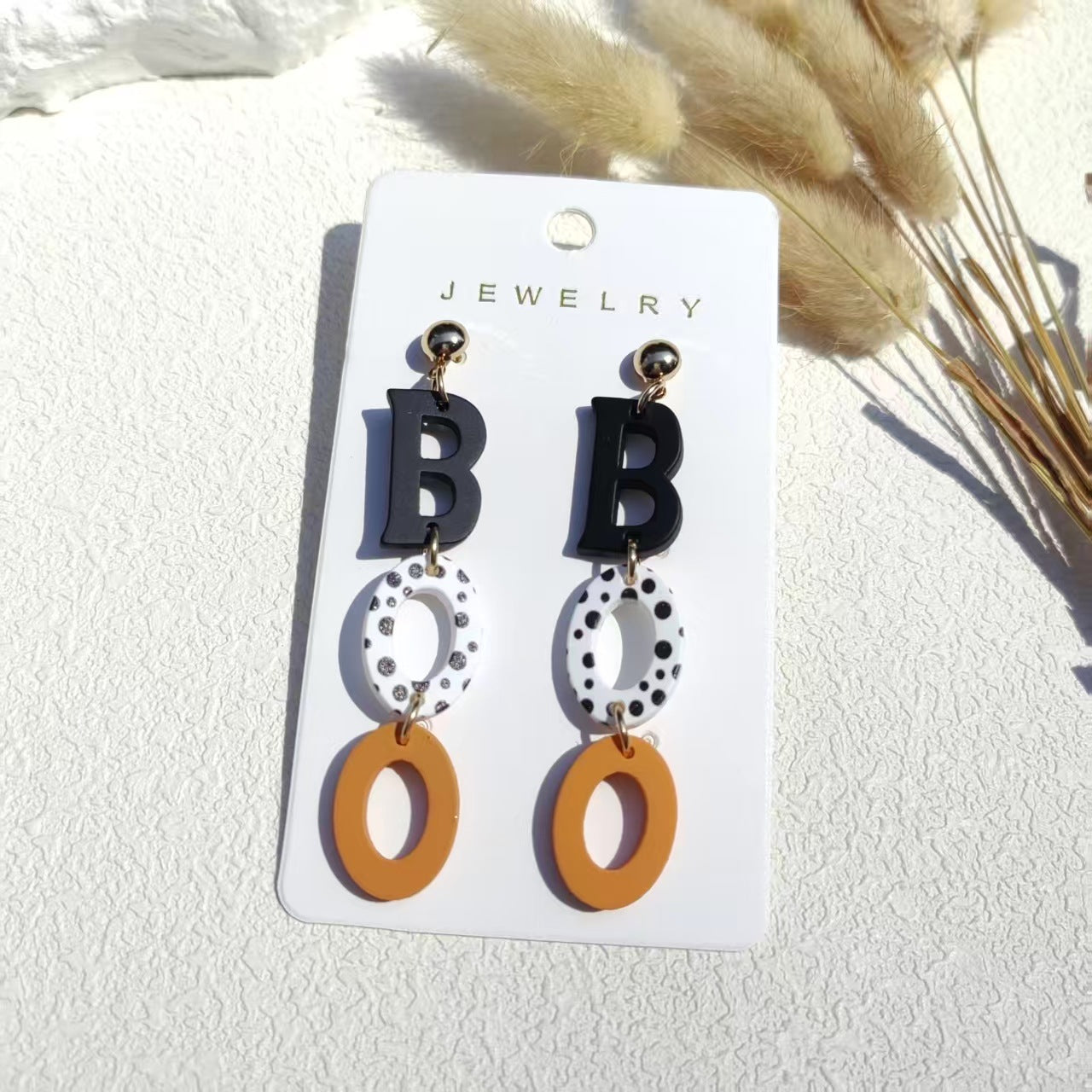 Halloween Wizard Hat Ghost Cute Acrylic Earrings