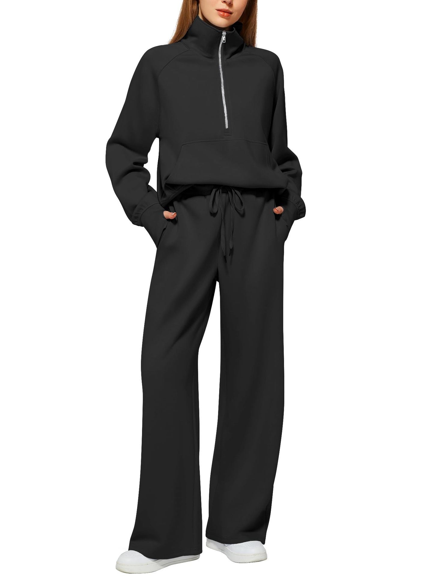 Sweatshirt Wide-leg Sweatpants Casual Set