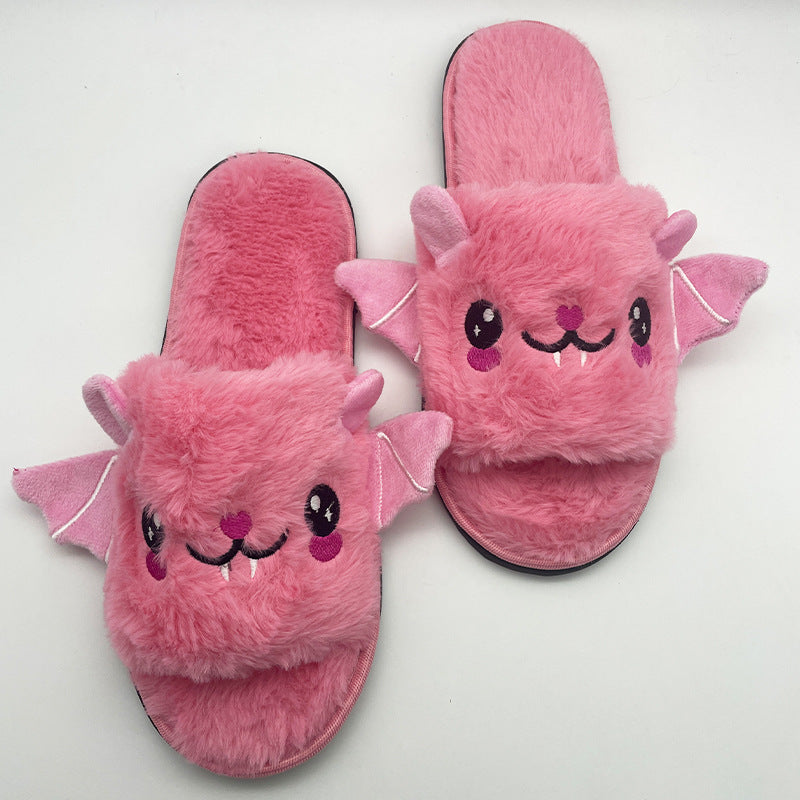 Halloween Plush Bat Slippers