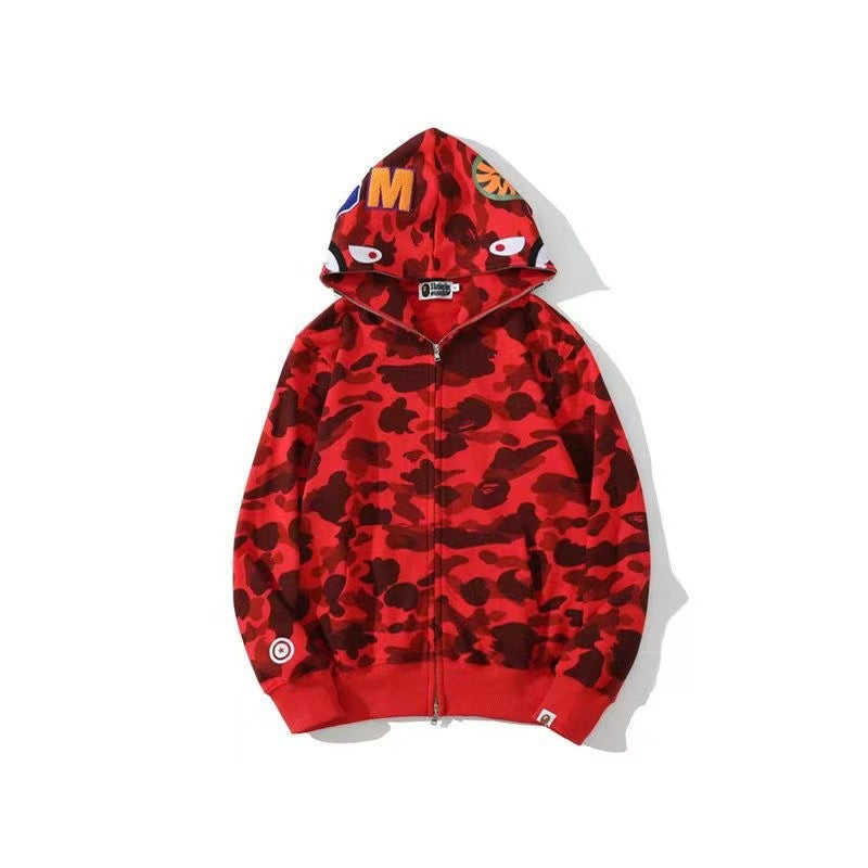 Fleece Hoodie Multi-color Ape Head Coat