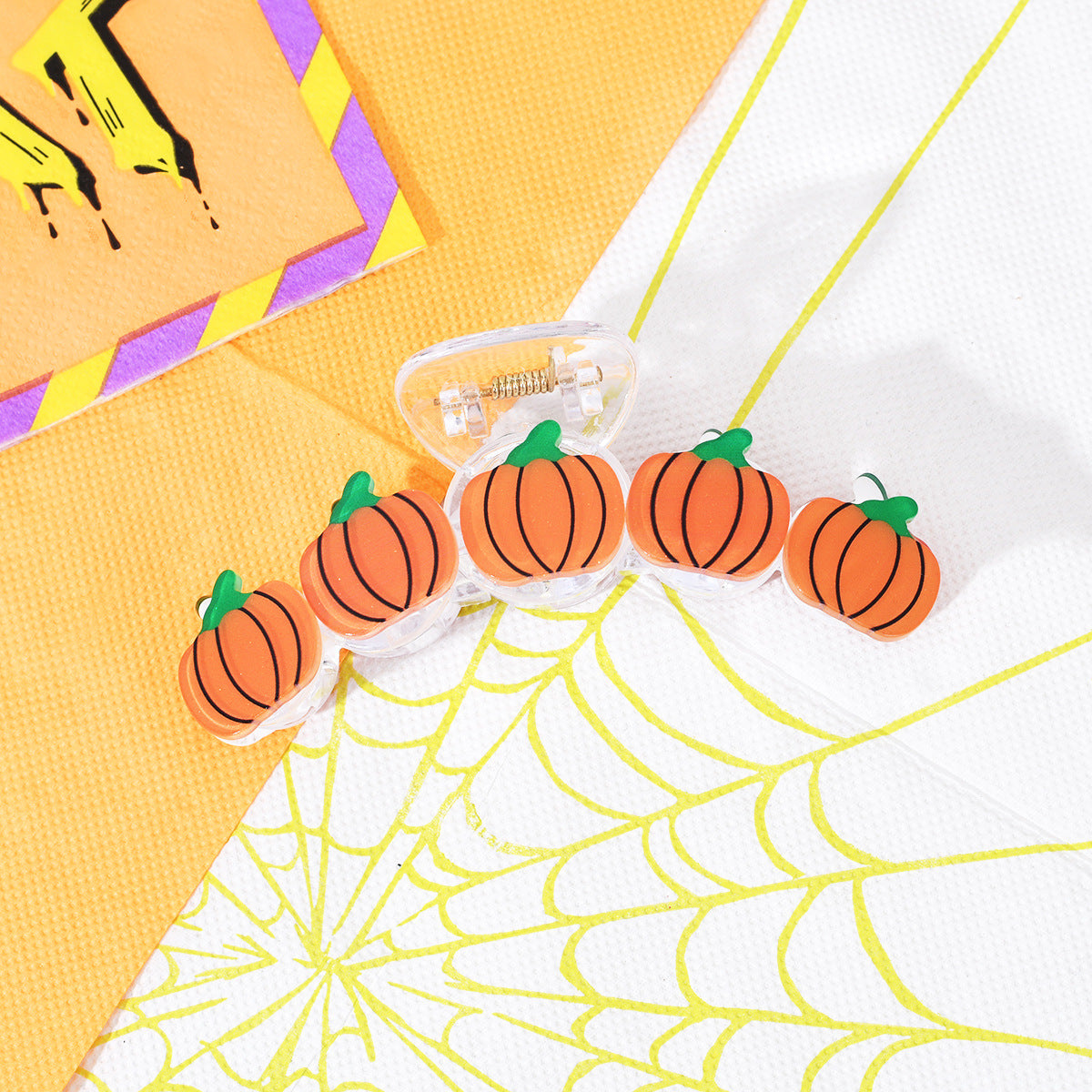 Halloween Pumpkin Head Hair Clip(MOQ3)