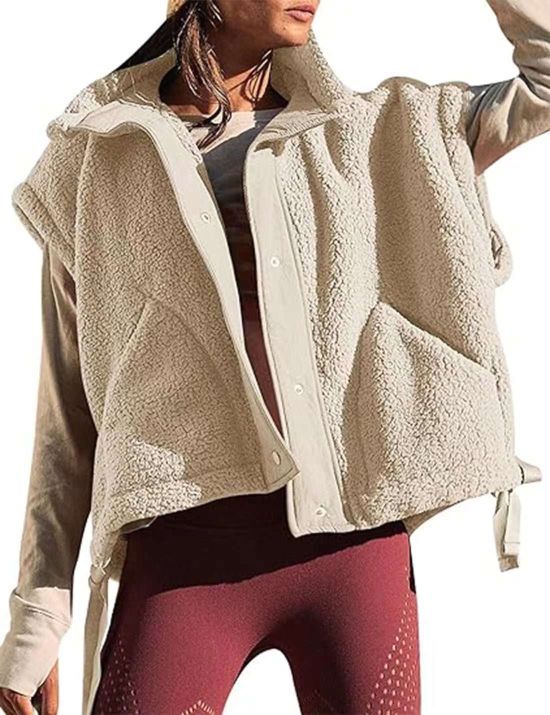 Women's Plush Vest Lambswool Jacket Vest Coat