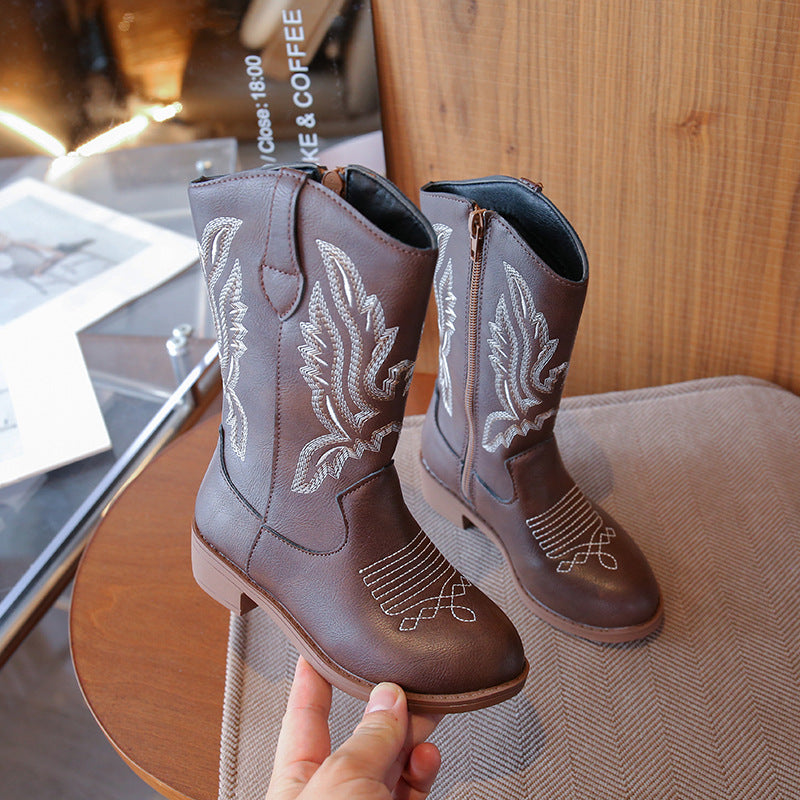 Children's Embroidered Western Boots