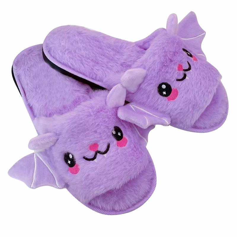Halloween Plush Bat Slippers