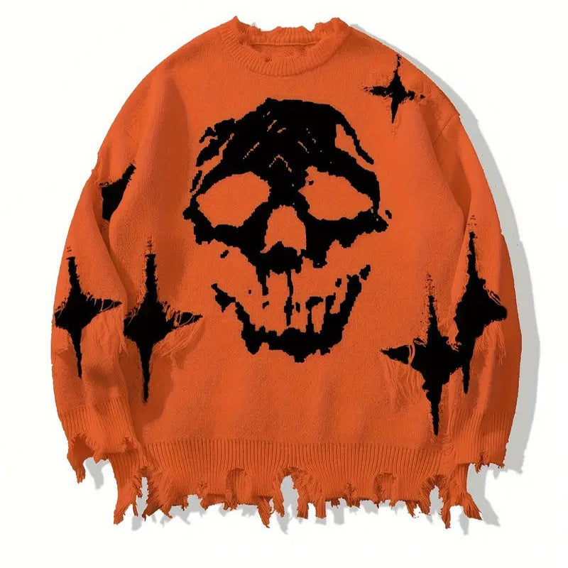 Halloween Skull Hole Sweater