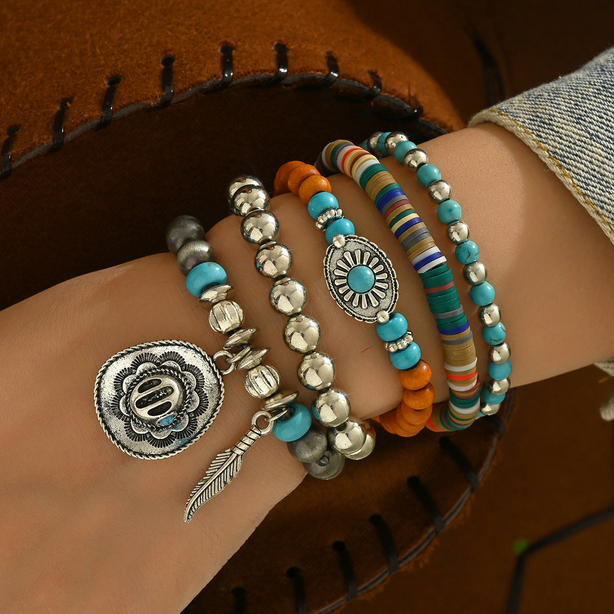 Turquoise Beaded Bracelet(MOQ:2)