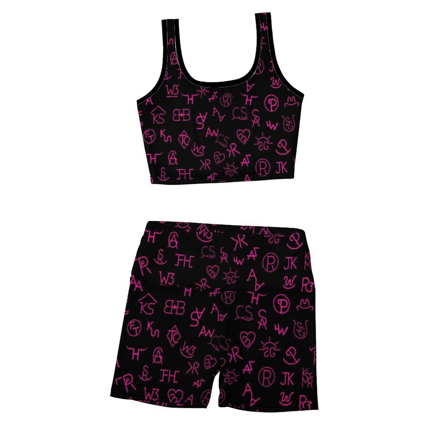 Custom Printed Yoga Vest Set(20-37)