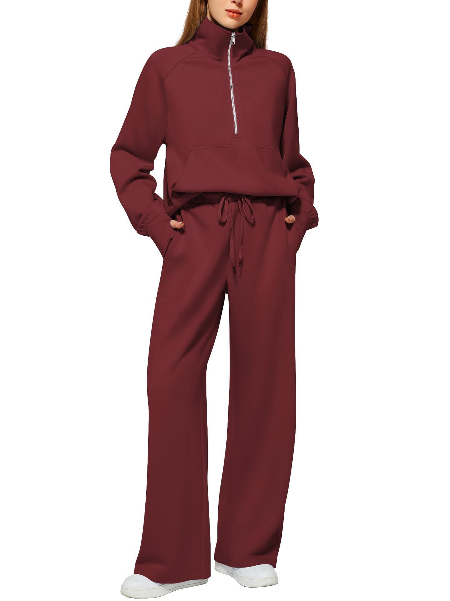 Sweatshirt Wide-leg Sweatpants Casual Set