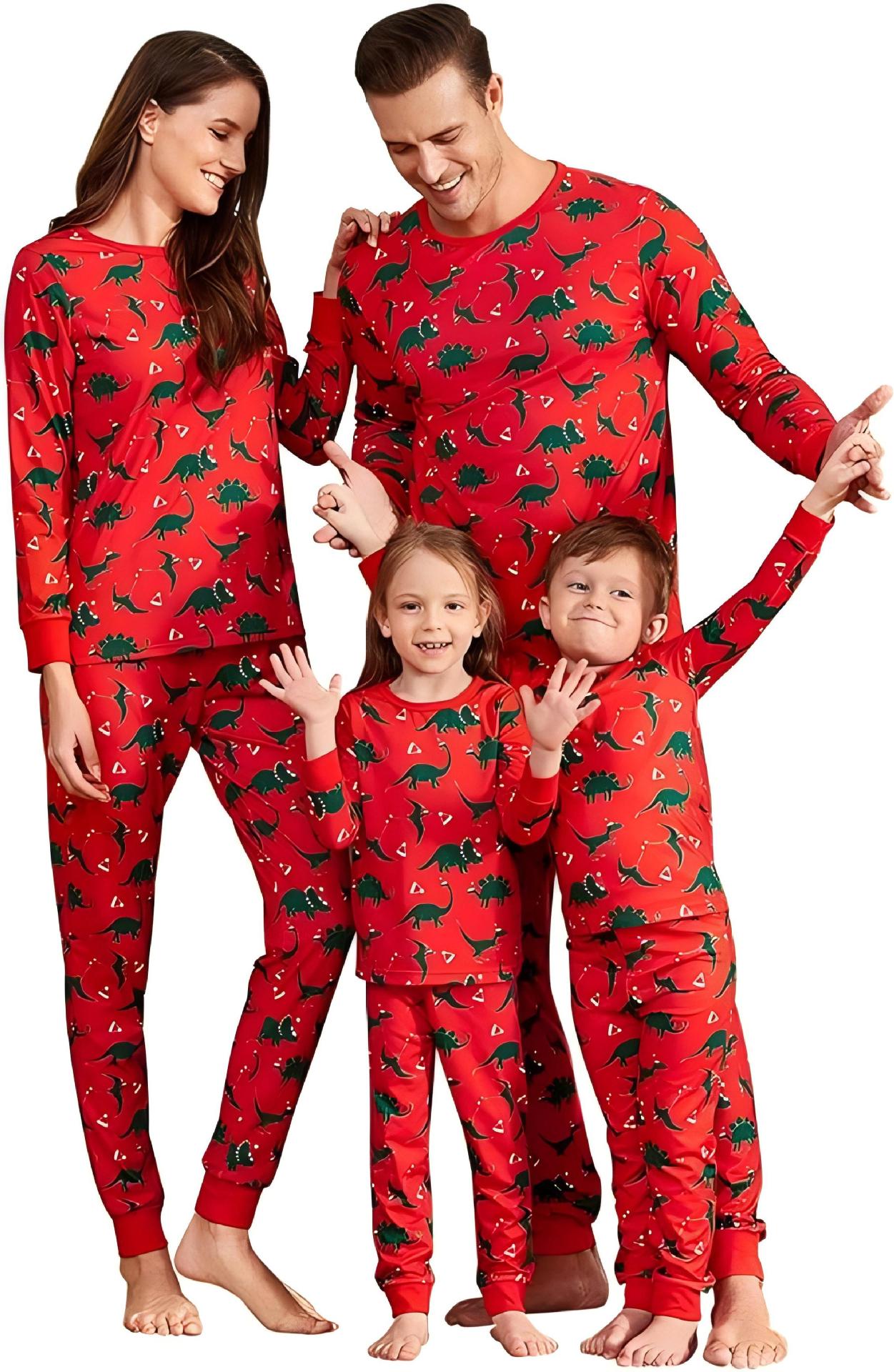 Christmas parent-child home wear autumn and winter pajamas