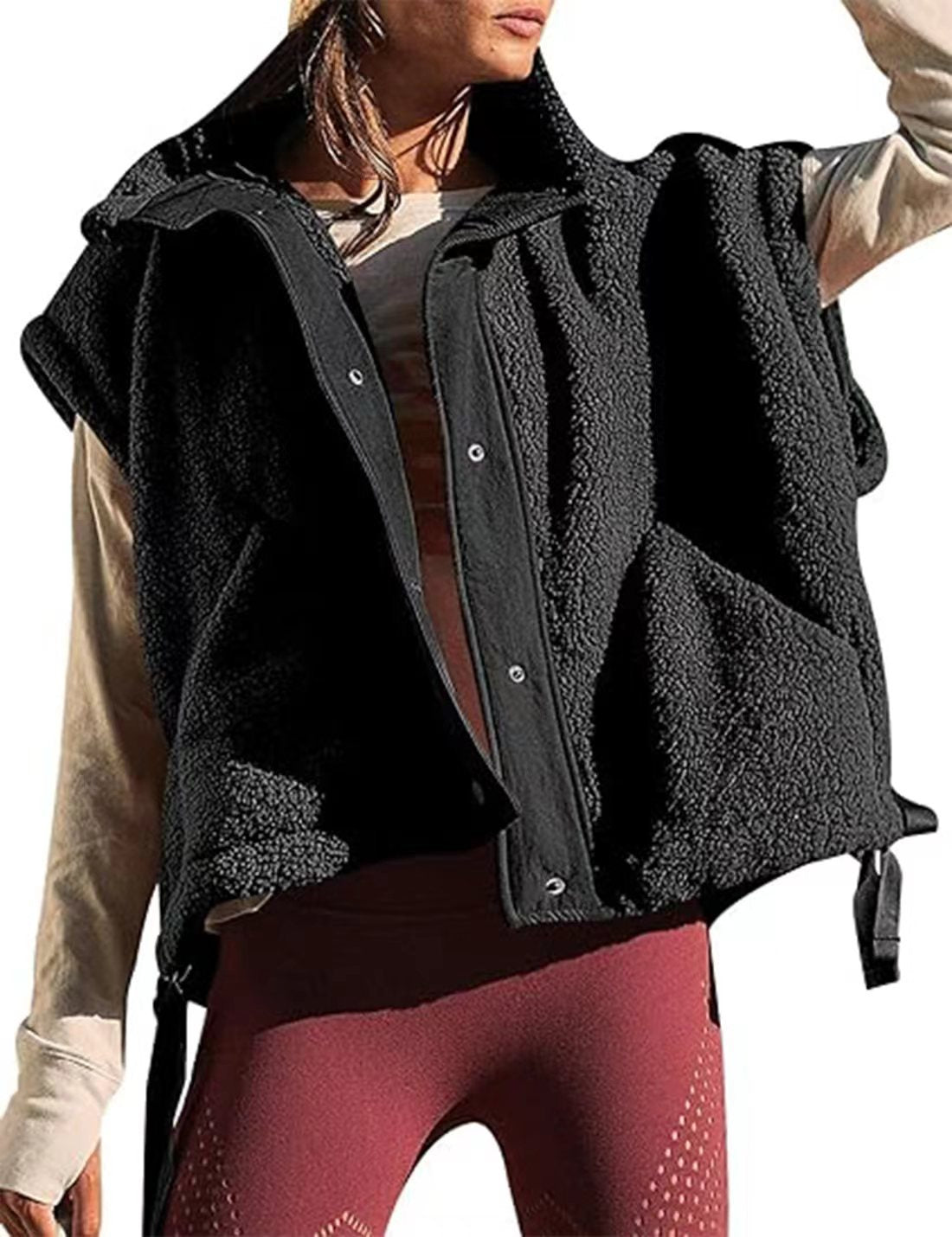 Women's Plush Vest Lambswool Jacket Vest Coat