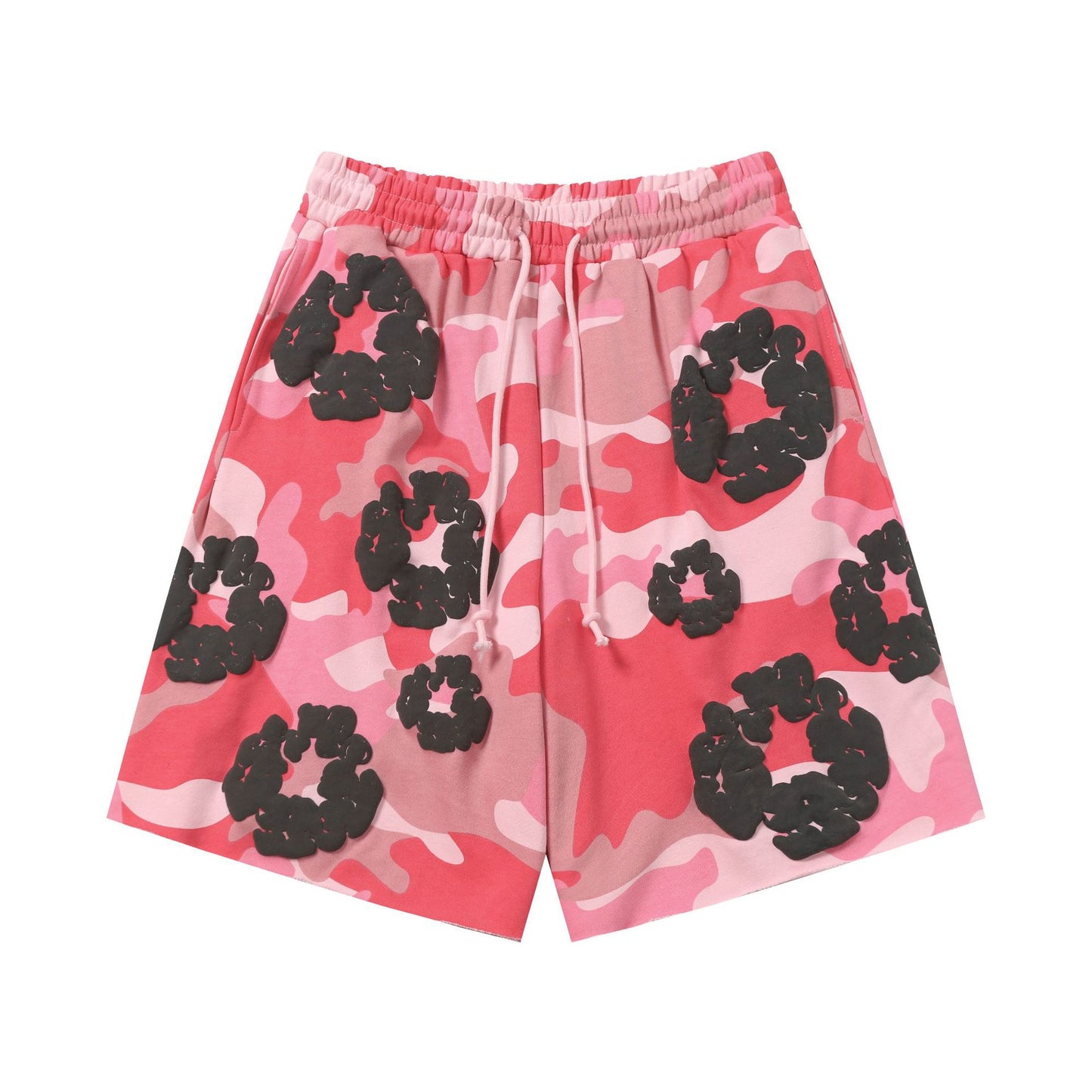 Printed Multi-color Camouflage Shorts