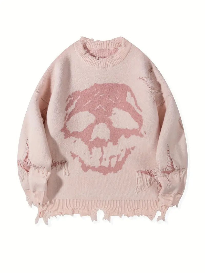Halloween Skull Hole Sweater