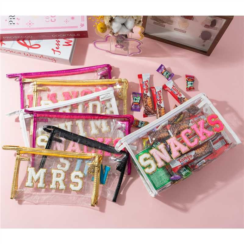 Clear PVC Patch Makeup Bag