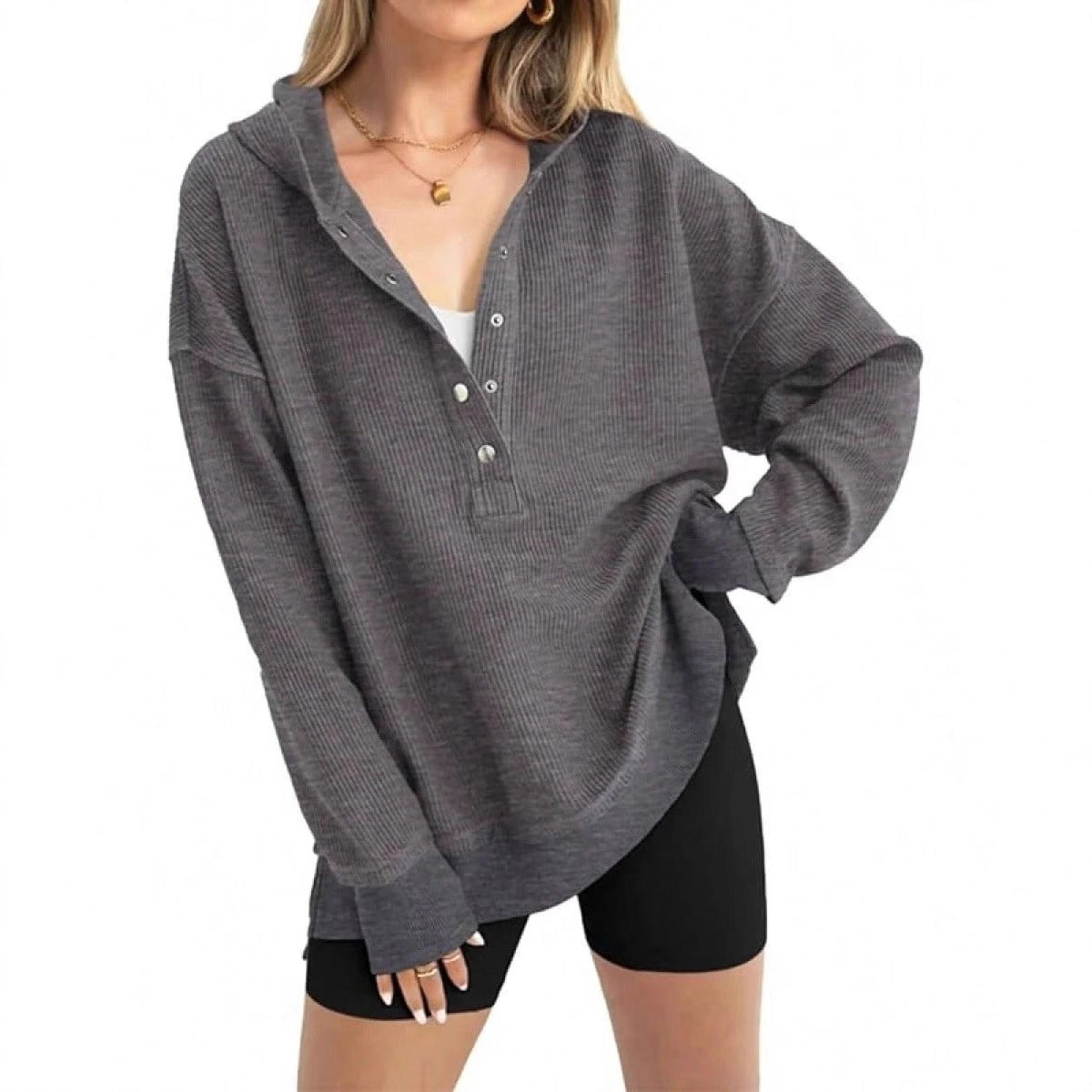 Solid Color Women's Hoodie Sweatshirt