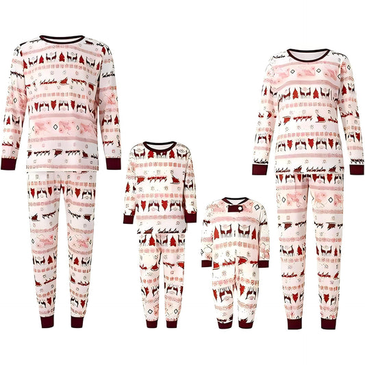 Christmas parent-child home wear autumn and winter pajamas