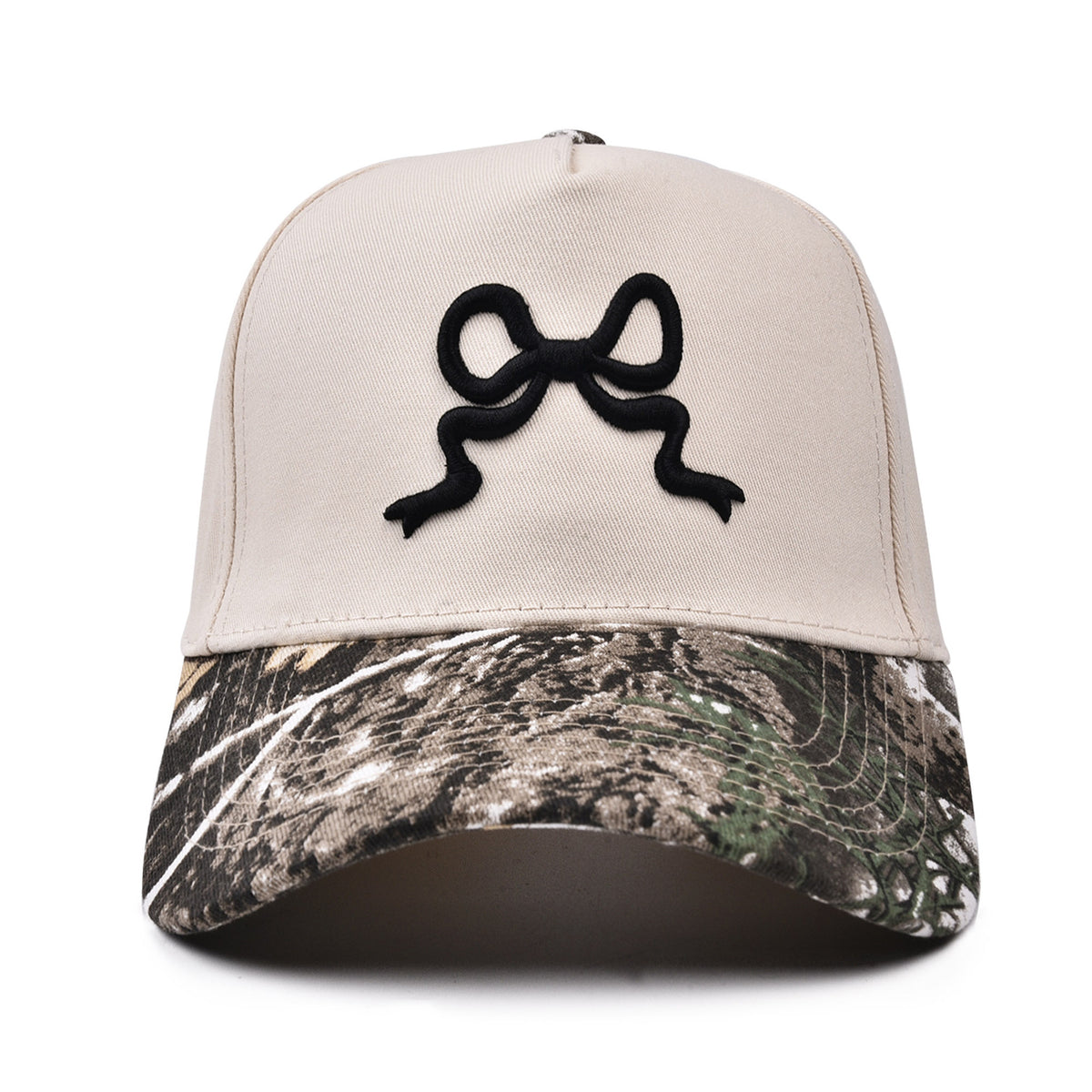 Leopard Print Canvas Hat with Embroidery Bow