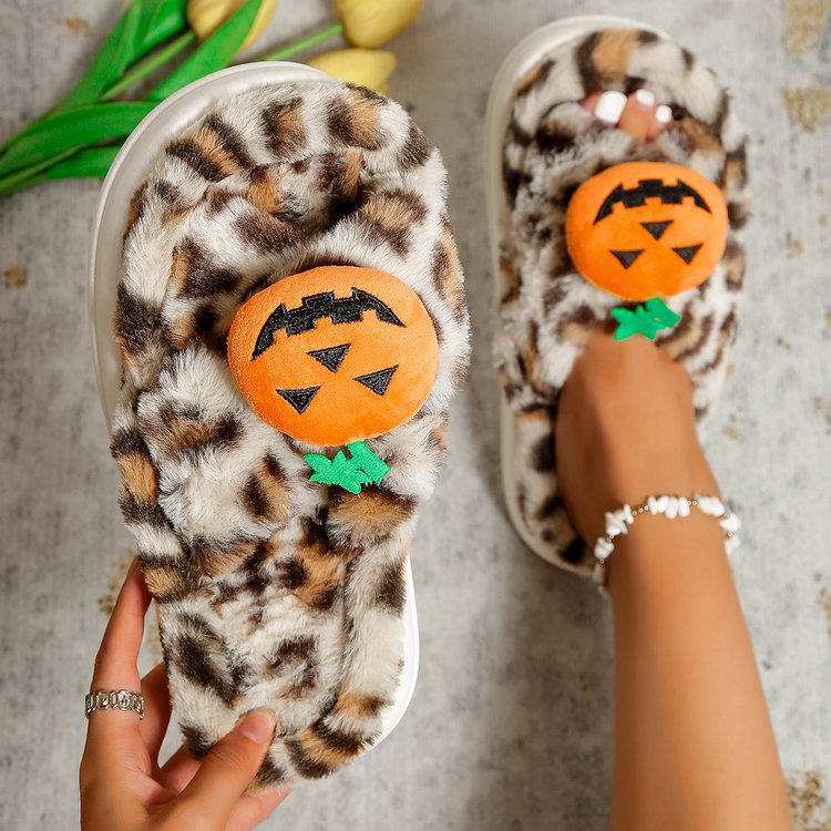 Halloween Pumpkin Head Slippers