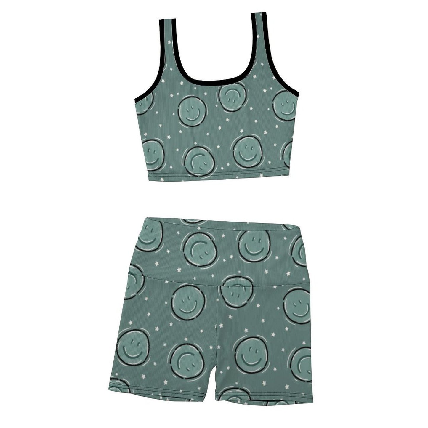 Custom Printed Yoga Vest Set(20-37)