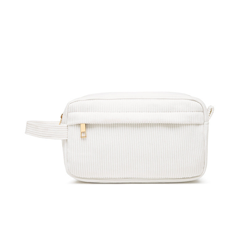 Custom Embroidered Name Seersucker Cosmetic Bag