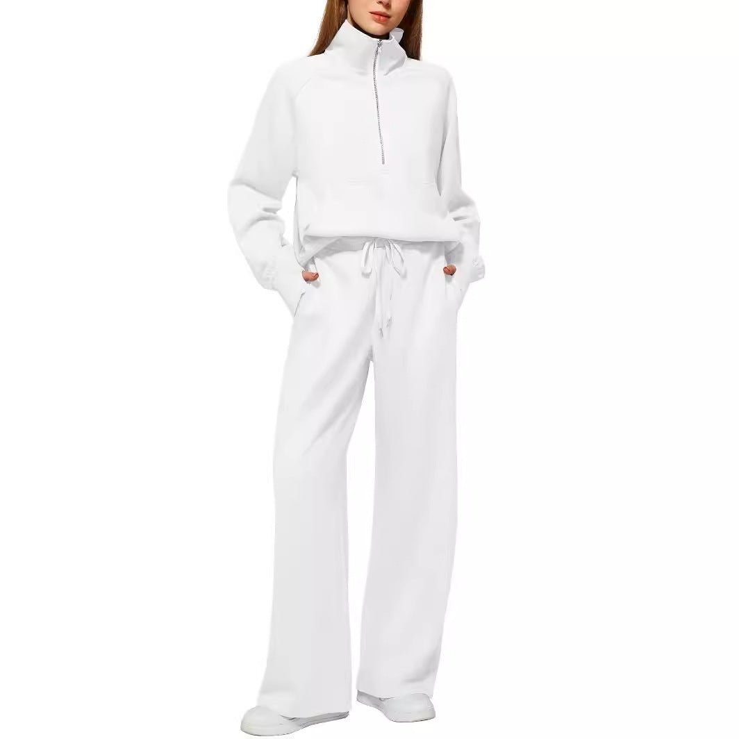 Sweatshirt Wide-leg Sweatpants Casual Set