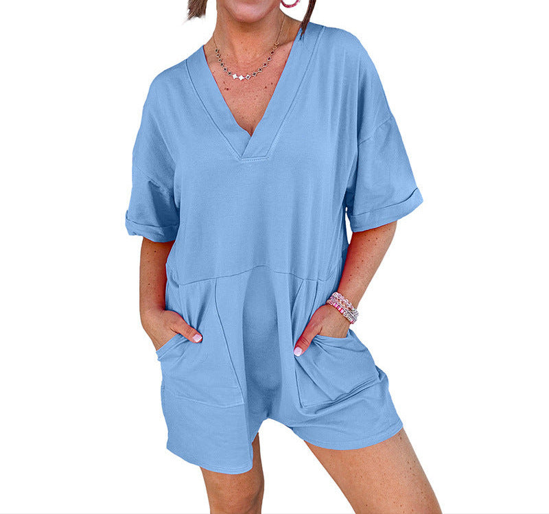 Simple Versatile Multi Pocket Jumpsuit