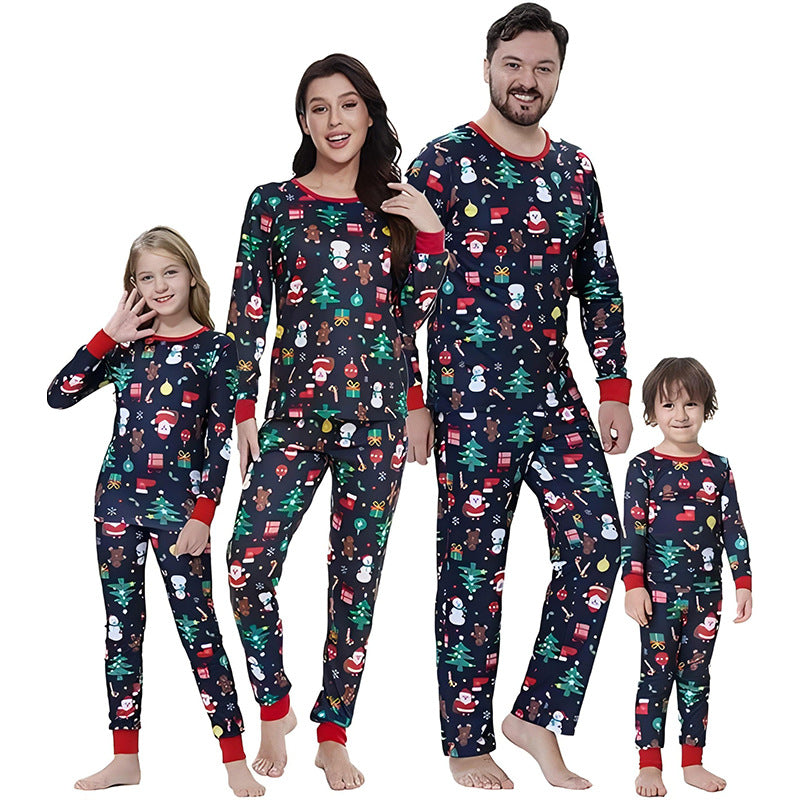 Christmas parent-child home wear autumn and winter pajamas