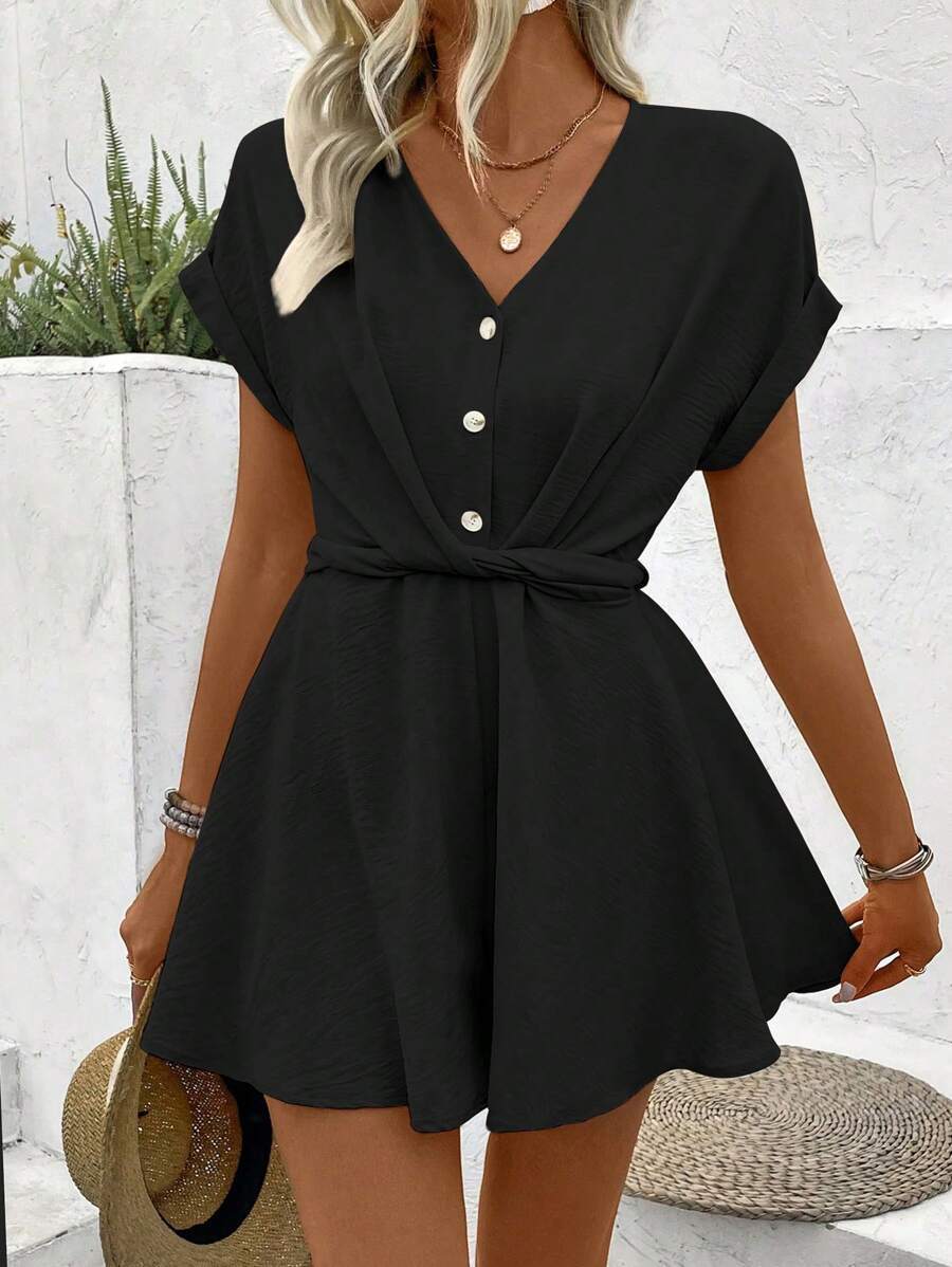 Knot Waist Romper