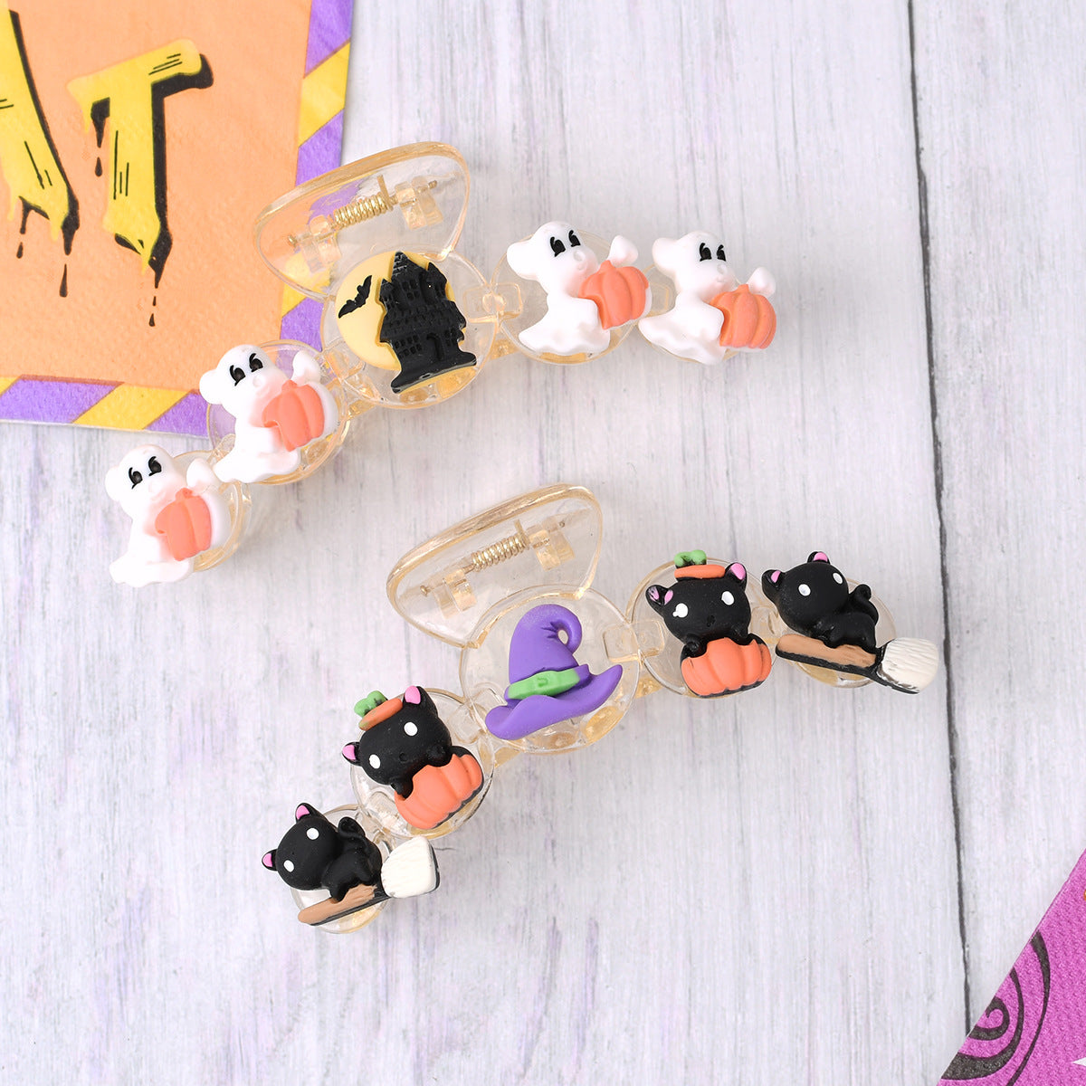 Halloween Pumpkin Head Hair Clip(MOQ3)